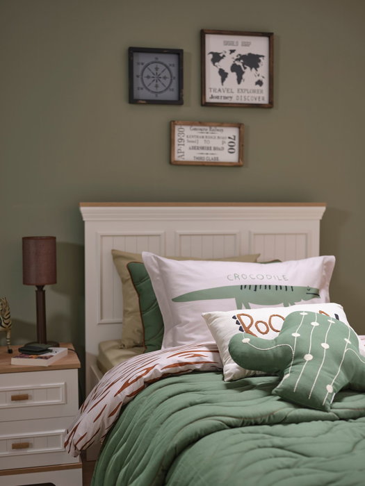 Hanah Home Cama Individual Monte Crema y Roble Hanah Home Cama Individual Monte Crema y Roble